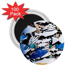 Art Fish Salmon Sydney Metal 2 25  Magnets (100 Pack)  by Pakrebo