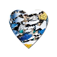 Art Fish Salmon Sydney Metal Heart Magnet by Pakrebo