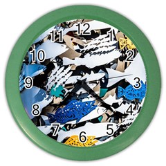 Art Fish Salmon Sydney Metal Color Wall Clock by Pakrebo