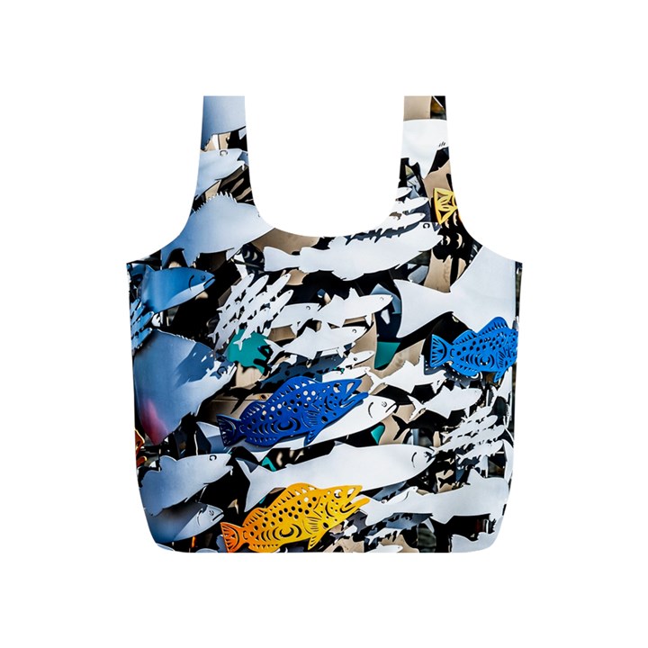 Art Fish Salmon Sydney Metal Full Print Recycle Bag (S)