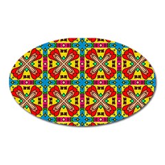 Seamless Pattern Tile Tileable Oval Magnet by Pakrebo