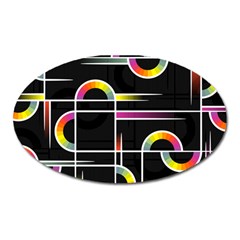 Background Abstract Semi Circles Oval Magnet