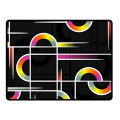 Background Abstract Semi Circles Fleece Blanket (Small)