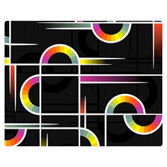 Background Abstract Semi Circles Double Sided Flano Blanket (Medium) 