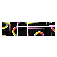 Background Abstract Semi Circles Satin Scarf (Oblong)