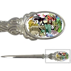 Zoo Animals Peacock Lion Hippo Letter Opener by Pakrebo