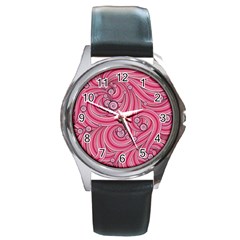 Pattern Doodle Design Drawing Round Metal Watch by Pakrebo