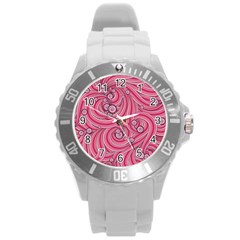 Pattern Doodle Design Drawing Round Plastic Sport Watch (l) by Pakrebo