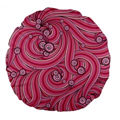 Pattern Doodle Design Drawing Large 18  Premium Round Cushions by Pakrebo