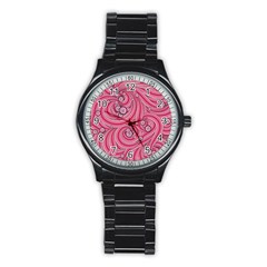 Pattern Doodle Design Drawing Stainless Steel Round Watch by Pakrebo