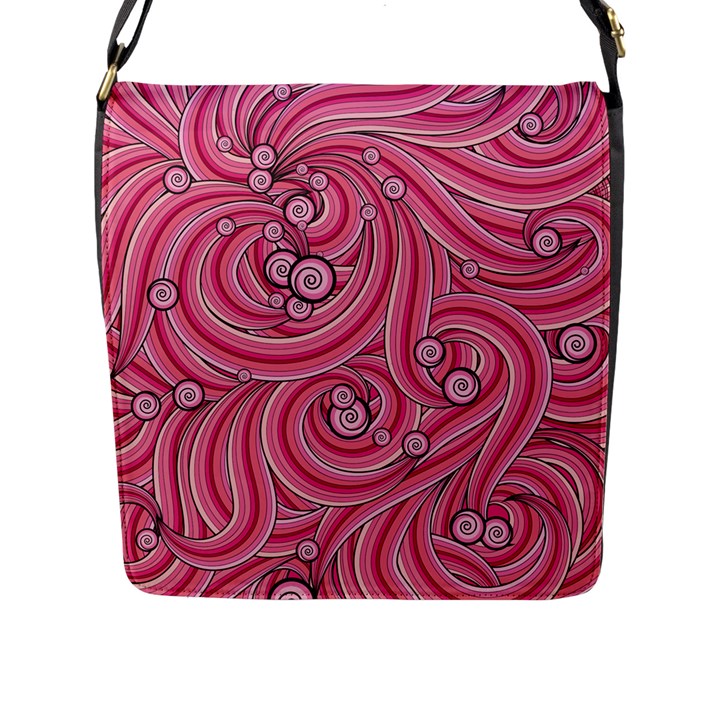 Pattern Doodle Design Drawing Flap Closure Messenger Bag (L)