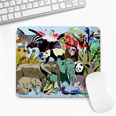 Zoo Animals Peacock Lion Hippo Large Mousepads by Pakrebo