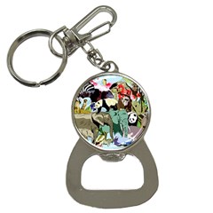 Zoo Animals Peacock Lion Hippo Bottle Opener Key Chain by Pakrebo