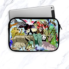 Zoo Animals Peacock Lion Hippo Apple Ipad Mini Zipper Cases by Pakrebo