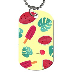 Watermelon Leaves Strawberry Dog Tag (two Sides) by Pakrebo