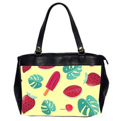 Watermelon Leaves Strawberry Oversize Office Handbag (2 Sides) by Pakrebo