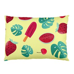 Watermelon Leaves Strawberry Pillow Case (two Sides) by Pakrebo