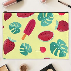 Watermelon Leaves Strawberry Cosmetic Bag (xxxl) by Pakrebo