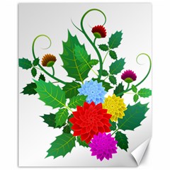 Flowers Floral Plants Nature Canvas 11  X 14  by Pakrebo