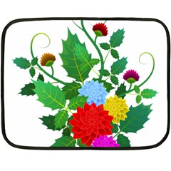 Flowers Floral Plants Nature Double Sided Fleece Blanket (mini)  by Pakrebo