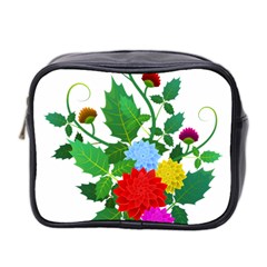 Flowers Floral Plants Nature Mini Toiletries Bag (two Sides) by Pakrebo