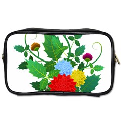 Flowers Floral Plants Nature Toiletries Bag (two Sides) by Pakrebo