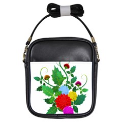 Flowers Floral Plants Nature Girls Sling Bag by Pakrebo