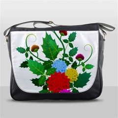 Flowers Floral Plants Nature Messenger Bag by Pakrebo