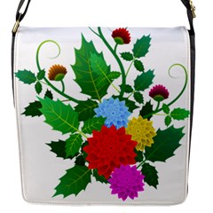 Flowers Floral Plants Nature Flap Closure Messenger Bag (s) by Pakrebo