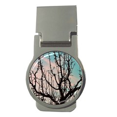 Fruit Tree Silhouette Aesthetic Money Clips (round)  by Pakrebo