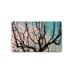 Fruit Tree Silhouette Aesthetic Magnet (name Card) by Pakrebo