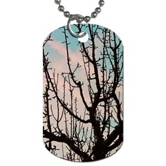 Fruit Tree Silhouette Aesthetic Dog Tag (two Sides) by Pakrebo