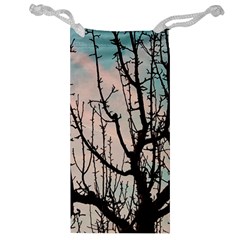 Fruit Tree Silhouette Aesthetic Jewelry Bag by Pakrebo