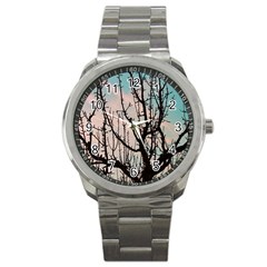 Fruit Tree Silhouette Aesthetic Sport Metal Watch by Pakrebo