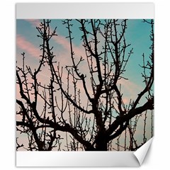 Fruit Tree Silhouette Aesthetic Canvas 8  X 10  by Pakrebo