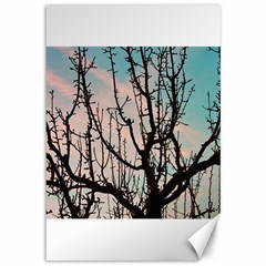 Fruit Tree Silhouette Aesthetic Canvas 12  X 18  by Pakrebo