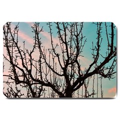 Fruit Tree Silhouette Aesthetic Large Doormat  by Pakrebo