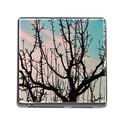 Fruit Tree Silhouette Aesthetic Memory Card Reader (square 5 Slot) by Pakrebo