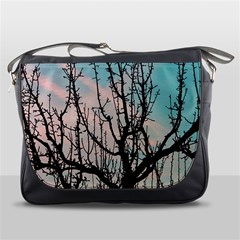 Fruit Tree Silhouette Aesthetic Messenger Bag by Pakrebo