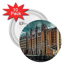 Architecture City Building Travel 2 25  Buttons (10 Pack)  by Pakrebo