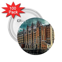 Architecture City Building Travel 2 25  Buttons (100 Pack)  by Pakrebo