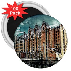 Architecture City Building Travel 3  Magnets (100 Pack) by Pakrebo