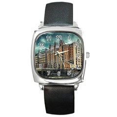 Architecture City Building Travel Square Metal Watch by Pakrebo