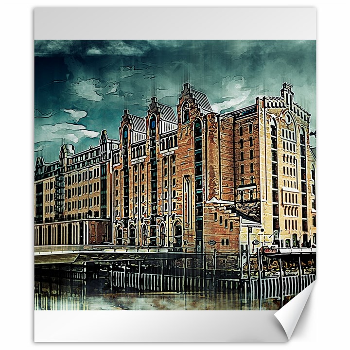 Architecture City Building Travel Canvas 8  x 10 