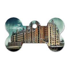 Architecture City Building Travel Dog Tag Bone (one Side) by Pakrebo