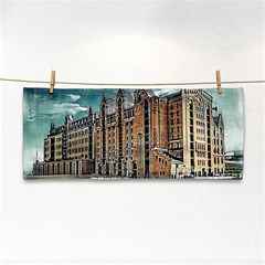 Architecture City Building Travel Hand Towel by Pakrebo