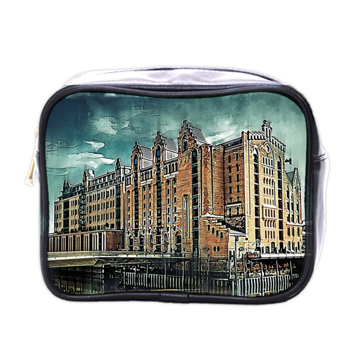 Architecture City Building Travel Mini Toiletries Bag (One Side)