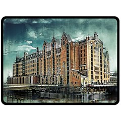 Architecture City Building Travel Fleece Blanket (large)  by Pakrebo