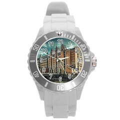 Architecture City Building Travel Round Plastic Sport Watch (l) by Pakrebo