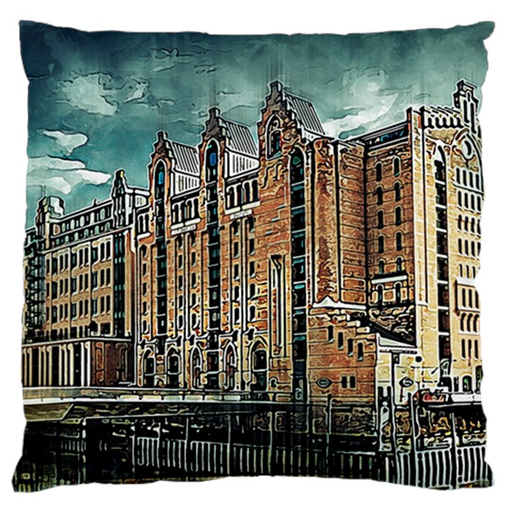 Architecture City Building Travel Large Cushion Case (Two Sides)